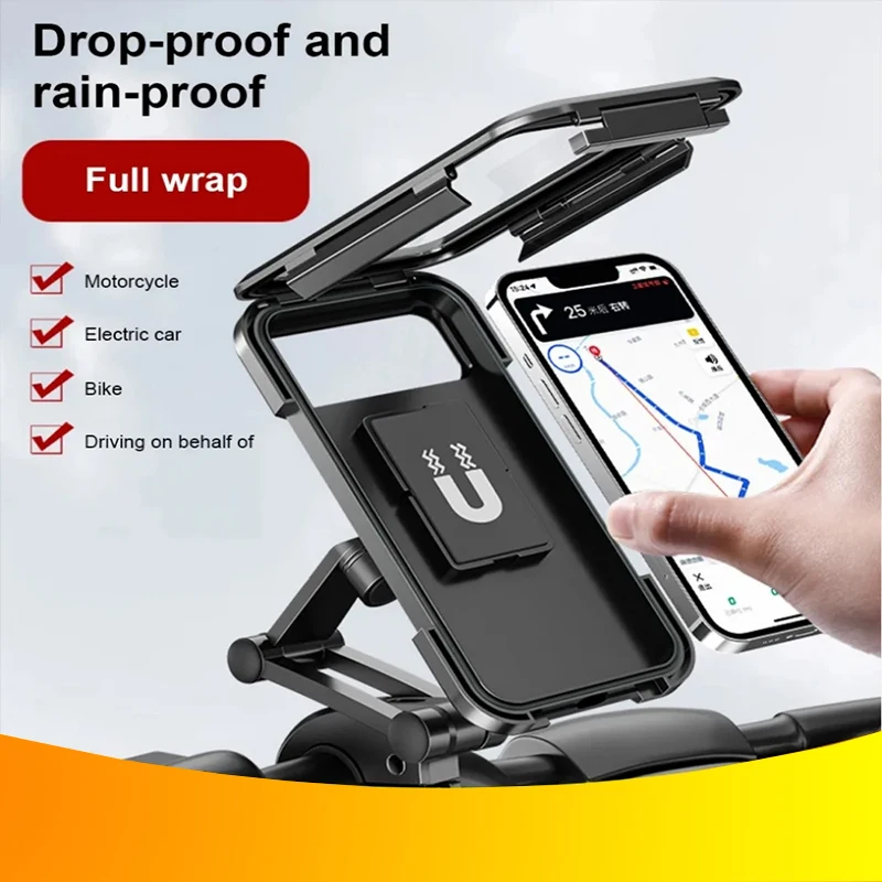 ที่รองรับที่จับโทรศัพท์มือถือจักรยานมอเตอร์ไซค์แบบกันน้ำได้อเนกประสงค์จักรยาน GPS 360 ° ที่ยึดโทรศัพท์มือถือมอเตอร์ไซค์ปรับหมุนได้