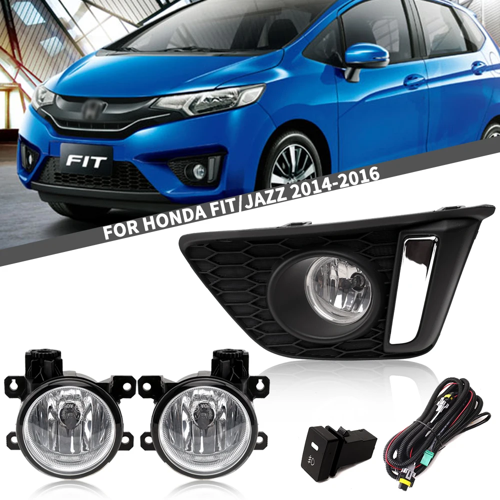 DLAA For FIT/JAZZ 2014 2015 2016 Front Fog Lights Car Styling Spot Light Fog Lamps With Switch - 1 Pair