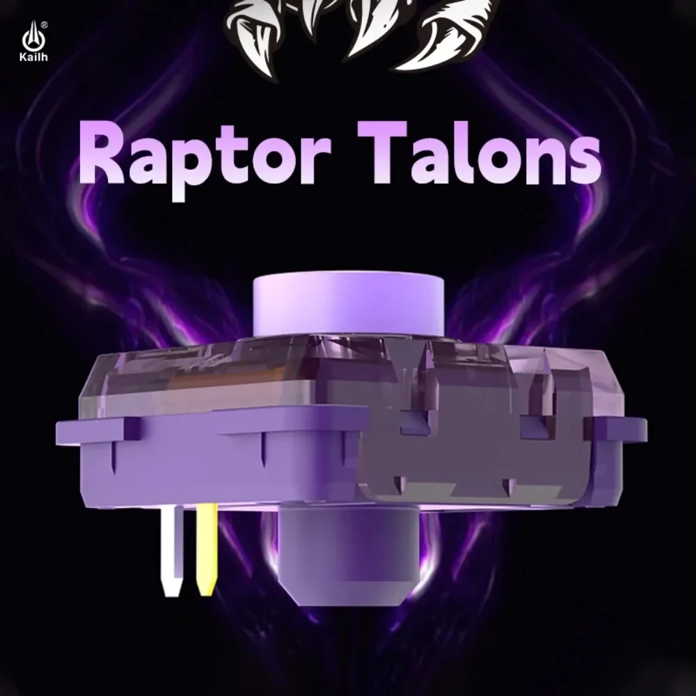 10/30/60/90pcs Purple Iris Linear Fast Actuation Silent Switches Raptor Series Compatible with HITBOX Low Profile Keyboards