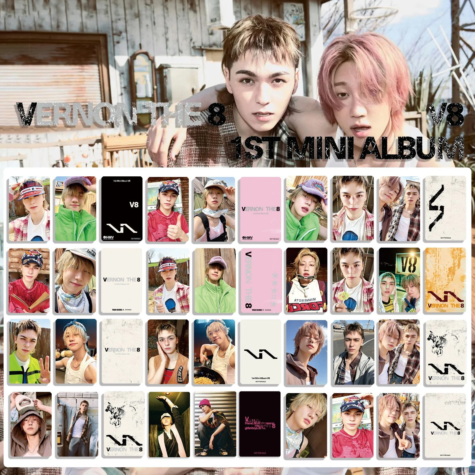 Nuevo Mini Álbum Kpop 1ST V8, Vernon The 8, VerHao, SVT, Singasong, Girlsnboys, MIA, 8DM, BEAT, Photocard Especial, POB, Weverse, POP-UP STORE