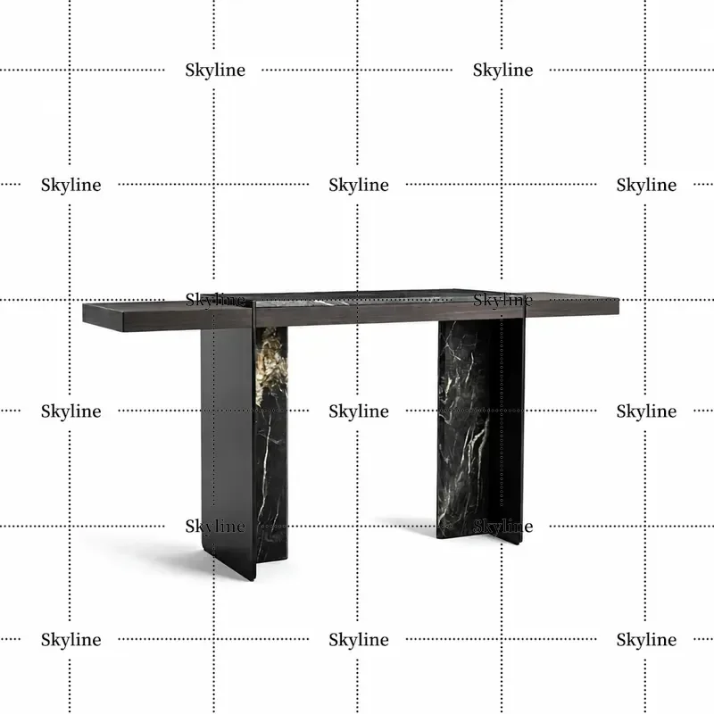 French Retro Luxury Entrance Console Table with Storage for Villa Hallway Corridor Decoration High End Entryway Furniture