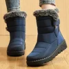 Women’s 2025 Winter Boots – Waterproof Ankle Snow Shoes with Warm Fur & Low Heels 5