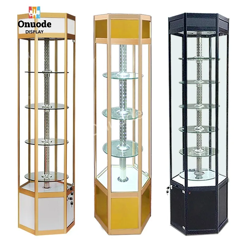 Custom.Custom Rotating Glass  Display  Jewelry Display Showcase for Retail Store Exhibitions and Showcases