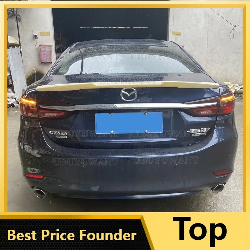 ABS Plastic Painted Black Red White Color Rear Spoiler Trunk Boot Wing Spoiler For Mazda 6 Atenza 2017 2018 2019 2020 2021