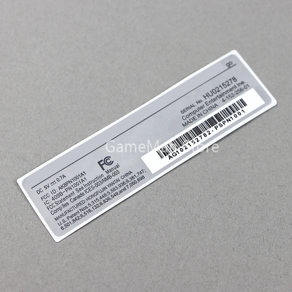 PSP GO 게임 콘솔용 교체 스티커, 쉘 후면 커버 케이스 스티커 라벨, 10 개