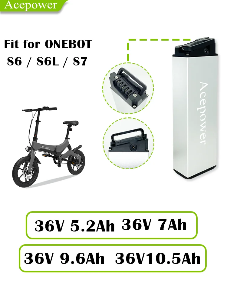 36V GNS6 GNS6L Akku für ONEBOT S6 ONEBOT S6L E-Bike-Akku für 36V 5,2Ah 6,4Ah 7,8Ah für BLUOKO X6 SCORPION PAB Jupiter Bike Discovery X5 X7 Elektrofahrrad-Ersatzakku