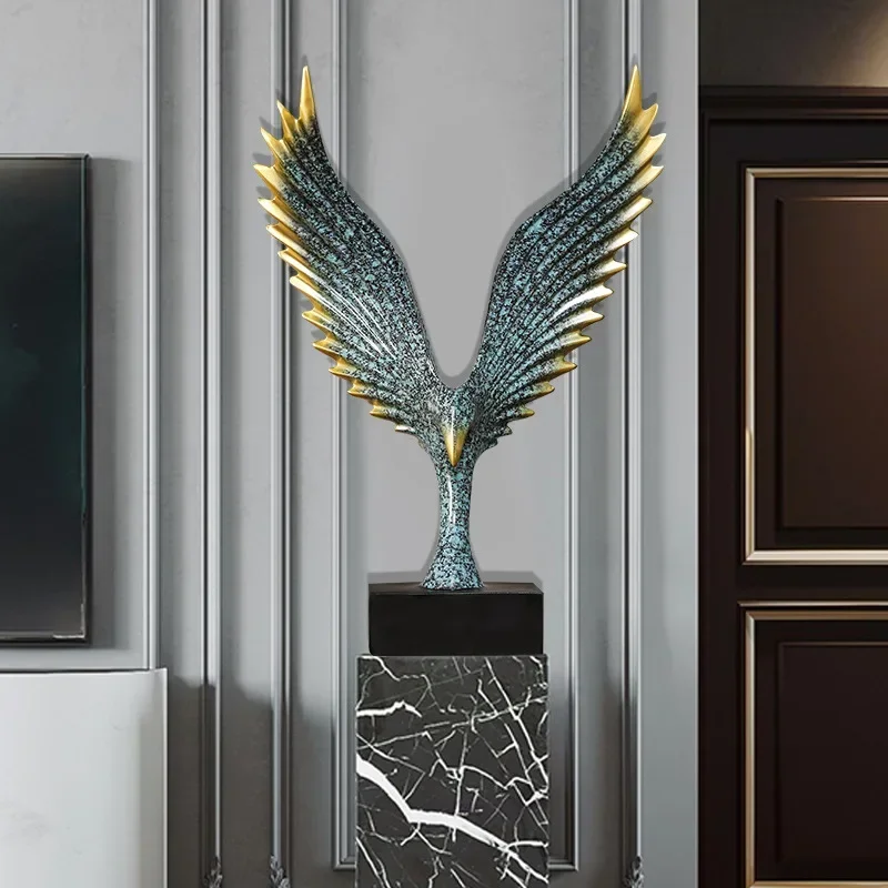 Its Wings Angel Wings Crafts TV Cabinet Wine Cabinet Model Room Decorations Show Your Ambitions Eagle Ornaments Dapeng Spreads