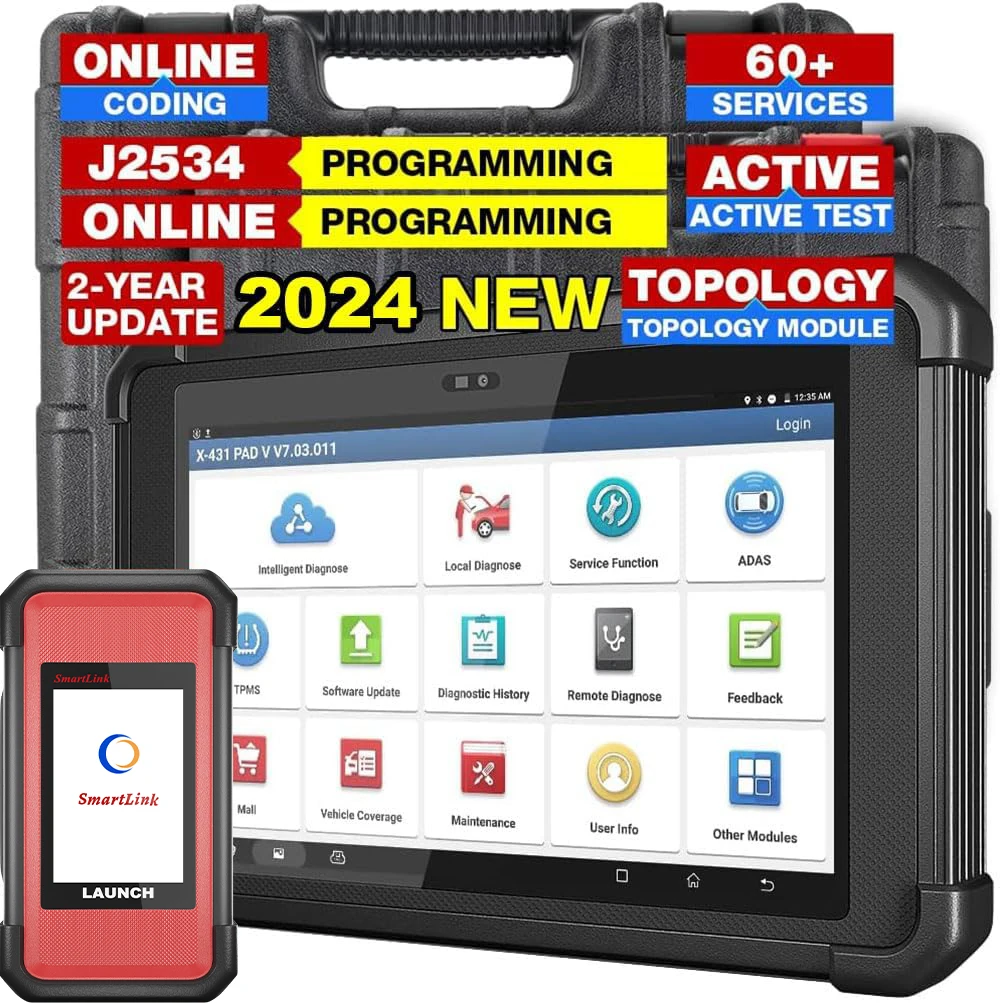 

LAUNCH Newest PAD V Elite All System Car Diagnostic Machine ECU Online Programming Scanner OBD2 Auto Engine Analyzer 2 Years