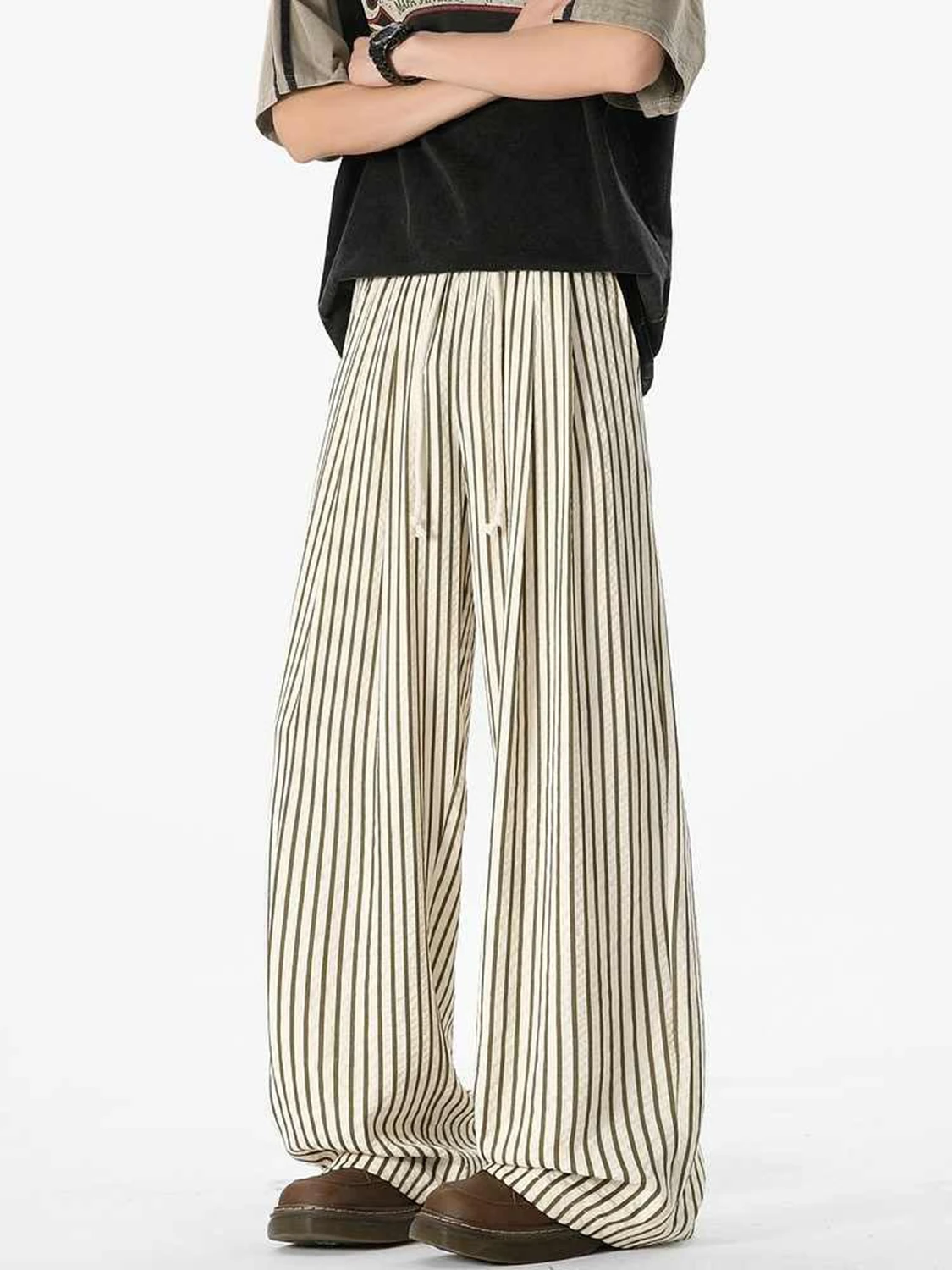 

Женские полосатые расклешенные джинсы, винтажные мешковатые джинсовые длинные брюки с низкой талией Y2k, уличная одежда, широкие джинсовые брюки, одежда оверсайз, новинка