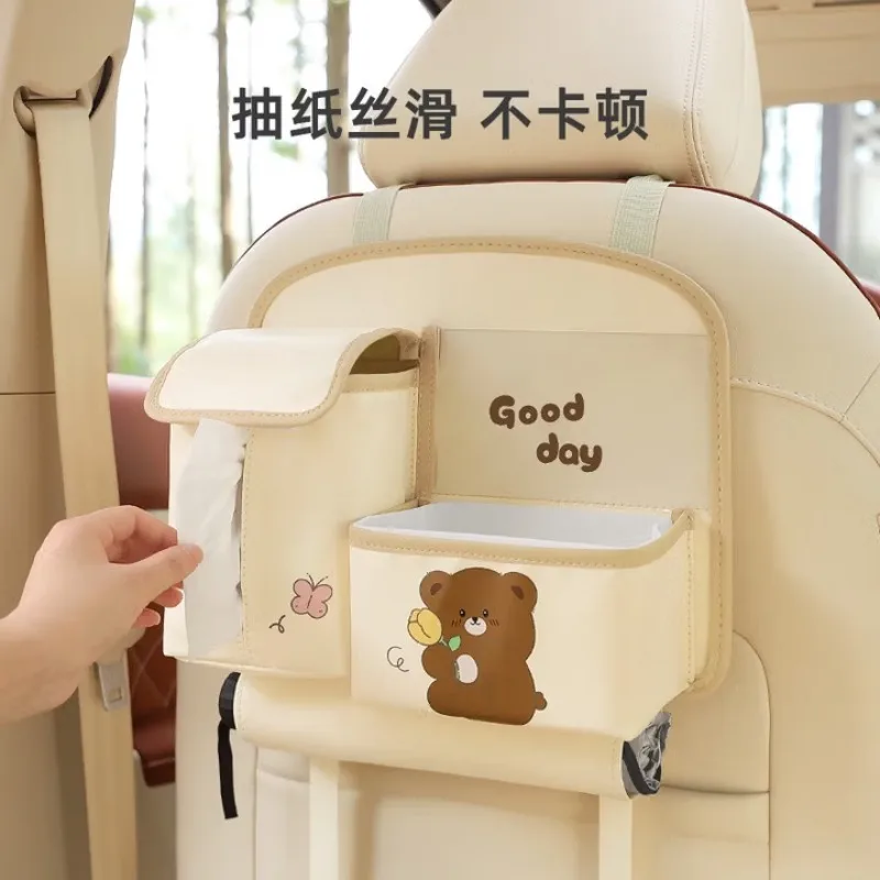 Multifunctional Car Seat Back Storage Bag Car Seat Back Shelf Tissue Box Storage Hanging Bag