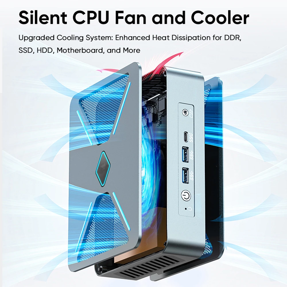 Mini PC AMD Ryzen R9 6900HX R7 7840U Gamer HDMI DP WIFI6 Bluetooth5.2 Type-c Komputer biurowy/domowy Win11 Nuc 2*LAN 2.5G