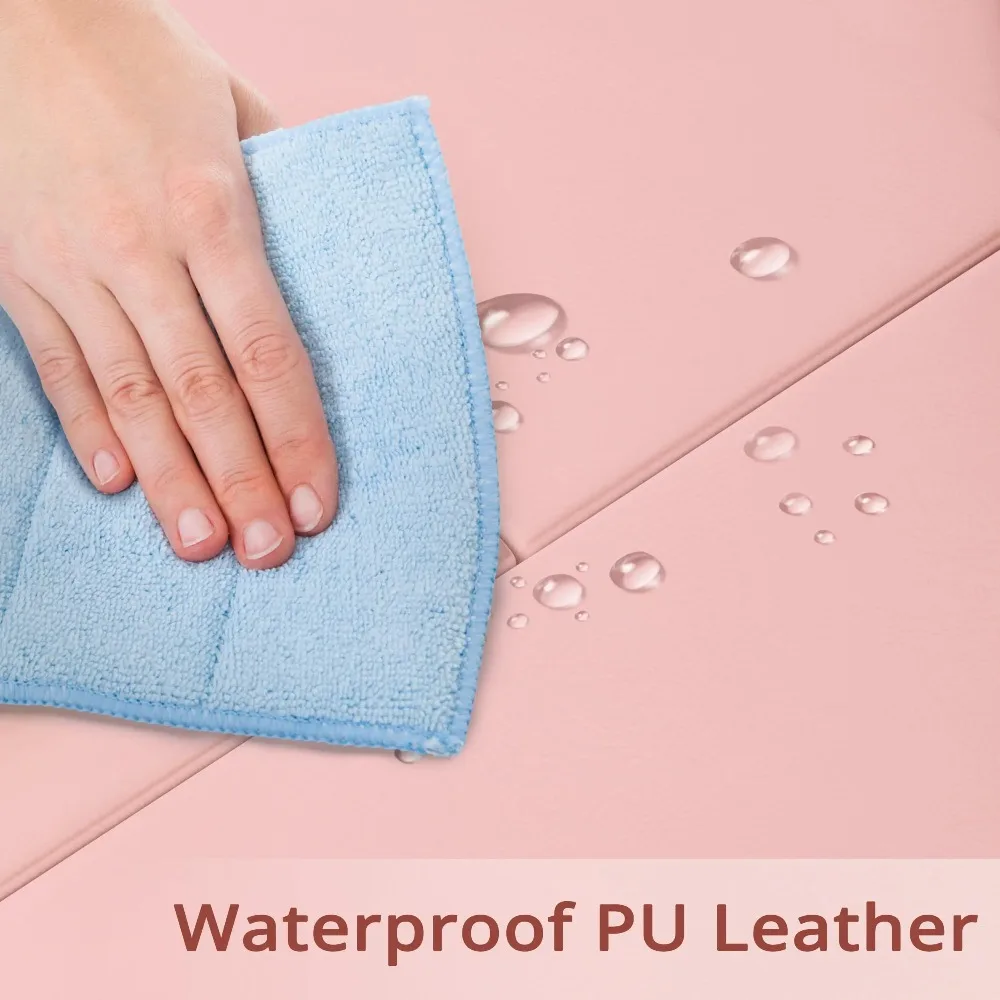 Queen Bed Frame with LED Lights(Smart APP Control), Upholstered Modern Platform Bed Frame, No Box Spring Needed, Pink