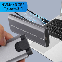 M.2 To USB Type C 3.1 SSD Adapter M B B+M Key NVME NGFF Dual Protocol 2230 2280 SSD Fast 10Gbps Metal Case External Enclosure