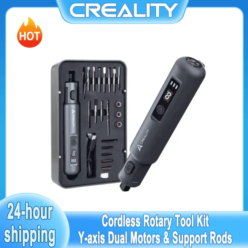 Creality Cordless Rotary Tool Kit 6 Variable Speeds 3.7V 1500mAh Cordless Handheld Rotary Tool 3D Printer Accessories