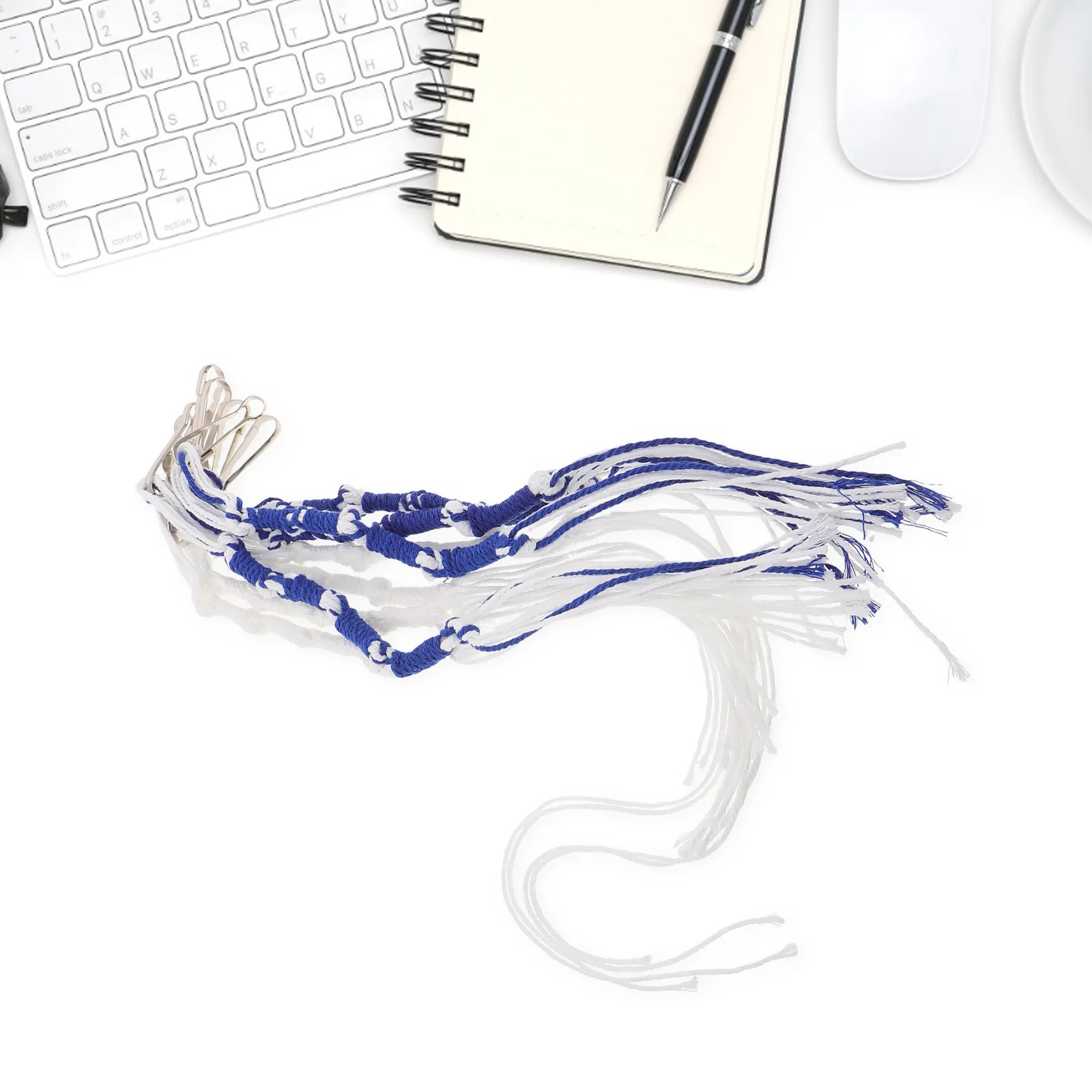 

8 шт. традиционных сине-белых кистей-тзитцитов для молитвенного платка, аксессуары для талита, еврейской религиозной одежды, с бахромой, на прищепках