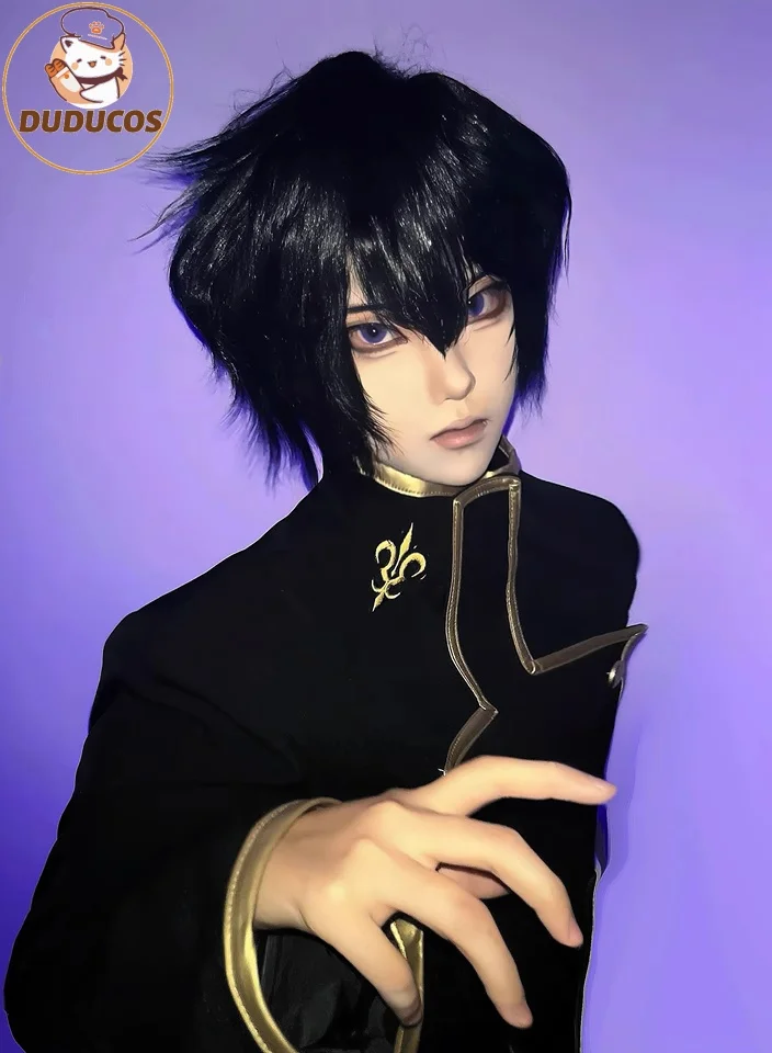 CODE GEASS Lelouch of the Rebellion Anime Lelouch Lamperouge Cosplay DUDU-N Costume Black Jacket Pants Belt Halloween Christmas