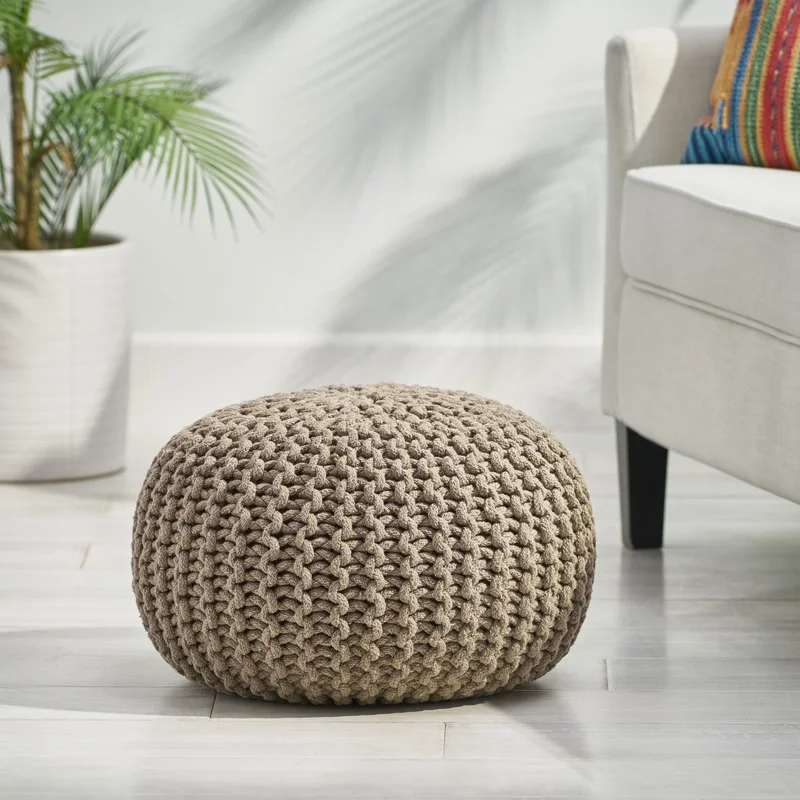 

Moro Knitted Cotton Round Pouf 20x20