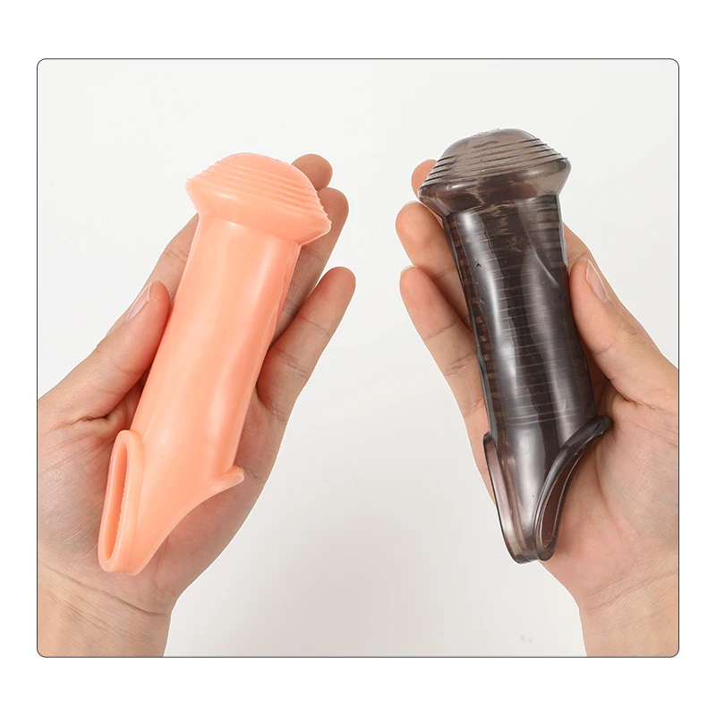 Reusable Penis Condom Glans Increase Cock Sleeve Sex Toys For Men Enlargement Silicone Dick Extension Time Delay Penis Extender