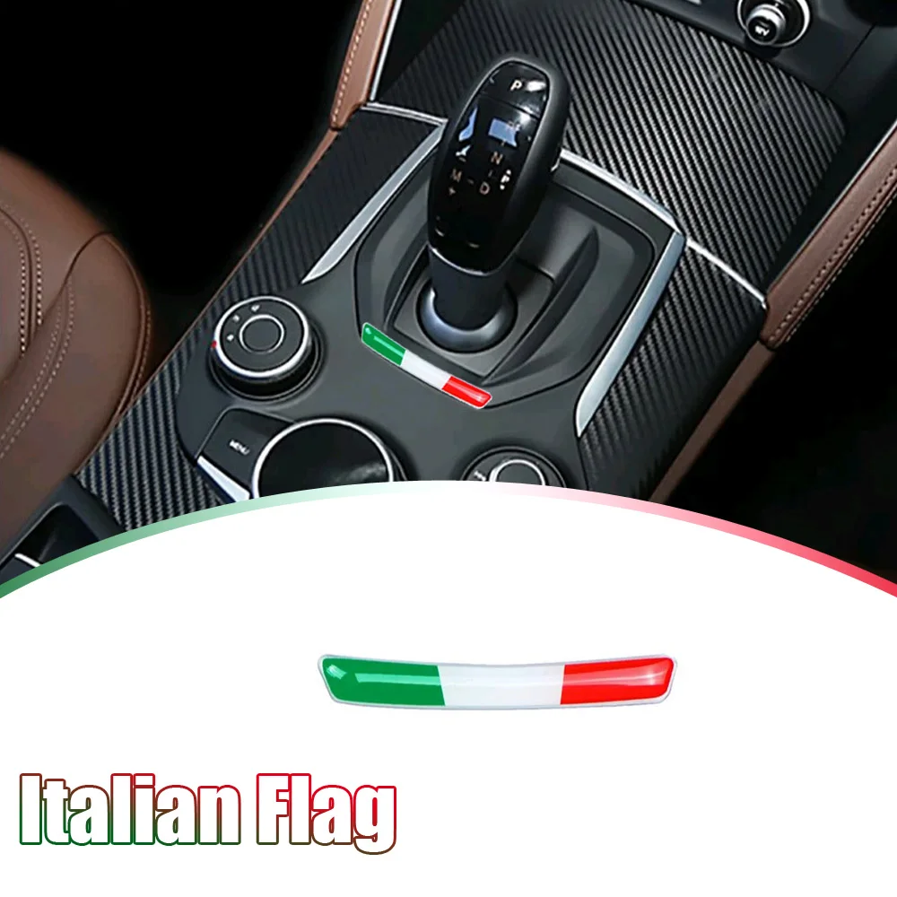 1Pc Car 3D Italy National Flag Styling Decorative Stickers Car Body Interior Control Panel Trim Decal Auto Interior Accessories