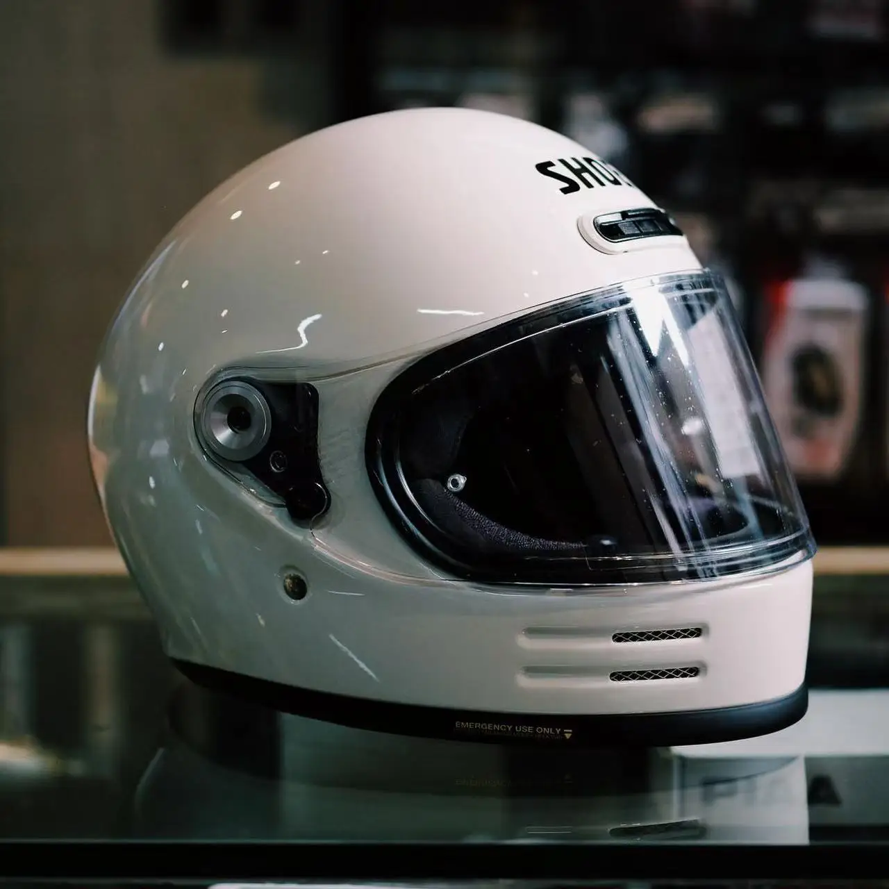 SHOEI　Glamster フルフェイスヘルメット ホワイト SHOEIヘルメット「Glamster オフホワイト」 フィッティング