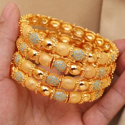 Middle East 4 pieces/batch of copper openable bracelets Dubai women's fashion jewelry Ethiopia bride wedding gift