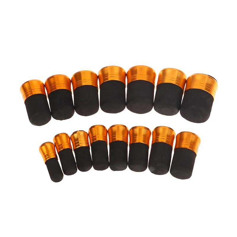 2 قطعة المكونات الطبيعية نمط سبائك الألومنيوم أدوات الصيد الصيد رود القطب بعقب قبعات الغطاء الأمامي سدادة المكونات نهاية واقية كم #5