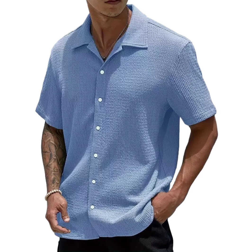 

NewMen's Casual Shirt Summer Short Sleeve Male Clothing Hip Hop Streetwear Plus Tops Black White Tee Fashion Baggy Shirt for Men