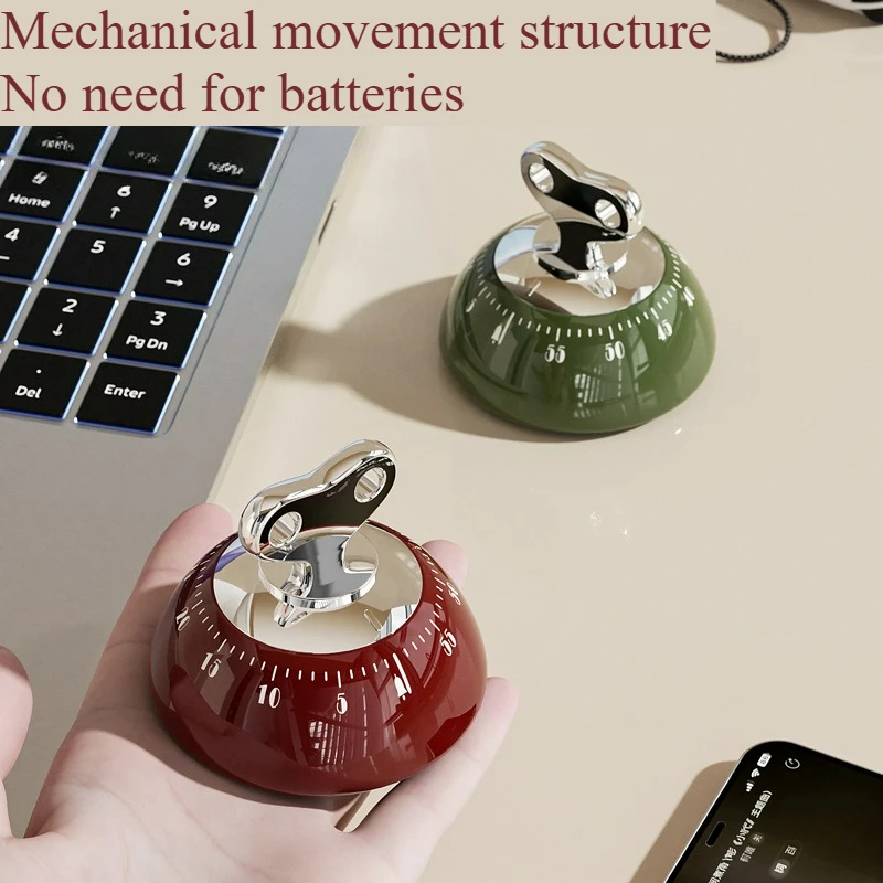 Magnetic Suction Timer Kitchen Precise Reverse Adsorption Refrigerator Desktop Student Mechanical Structure No Need for Battery