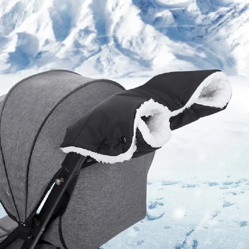 Baby stroller gloves Thick and warm handbag for pram Baby carriage cold-proof gloves Baby carriage outdoor windproof travel need