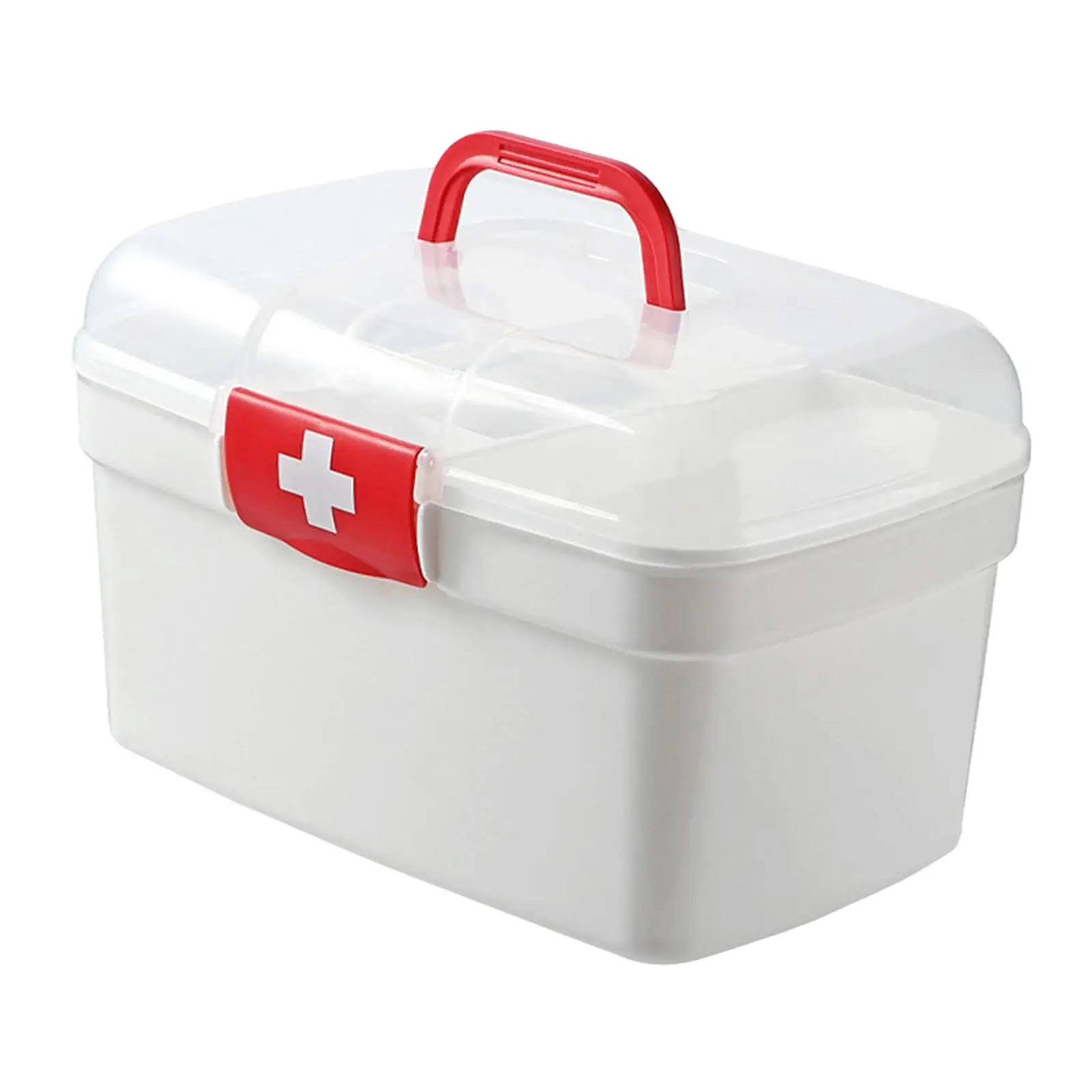 First Aid Medical Box Large Capacity with Handle for Sewing Workplace Family Car