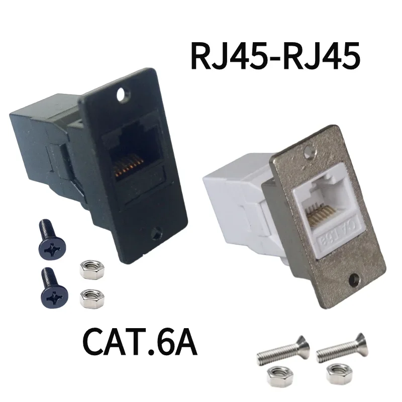 

Компьютерный сетевой адаптер D-типа RJ45 к RJ45 CAT.6A, «гнездо-гнездо», прямая вставка и фиксация на металлической панели с помощью винтов