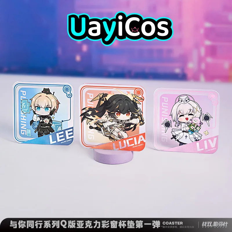 Official GRAY RAVEN PUNISHING Lee Liv lamia  Acrylic Cup Mat Cute Coaster Cup Cushion Holder Coffee Pad Doll Accessories Anime