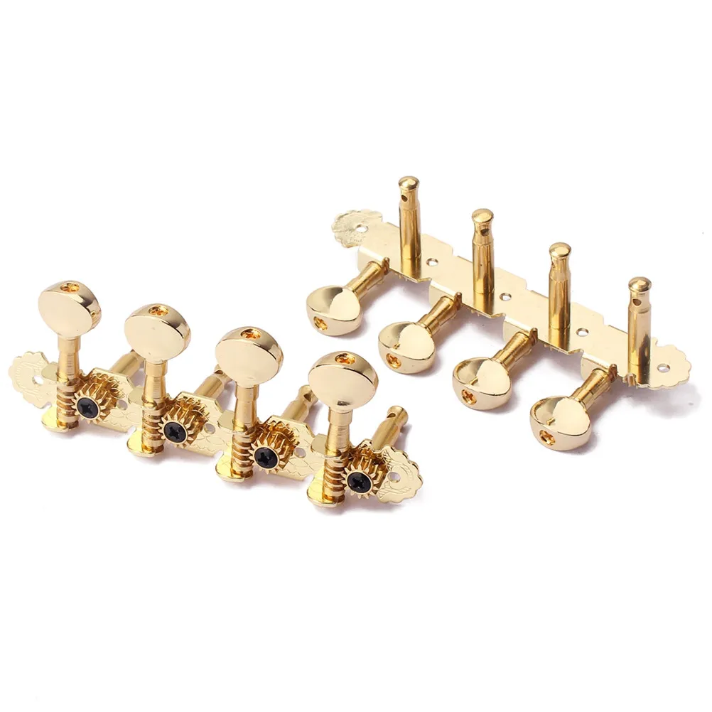 4L 4R Mandolin Machine Heads Tuning Pegs Set for 8-String Mandolin Guitar Standard 25Mm Spacing with 8 Ferrules 10 Screws