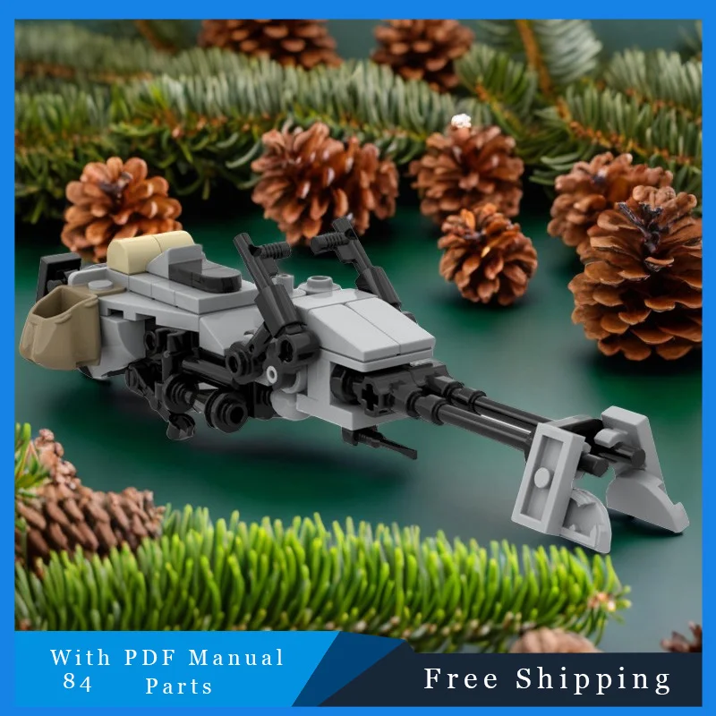 Estrela batalha série criativa voando motocicleta tecnologia tijolos blocos de construção modelo para crianças diy montagem brinquedos presentes natal