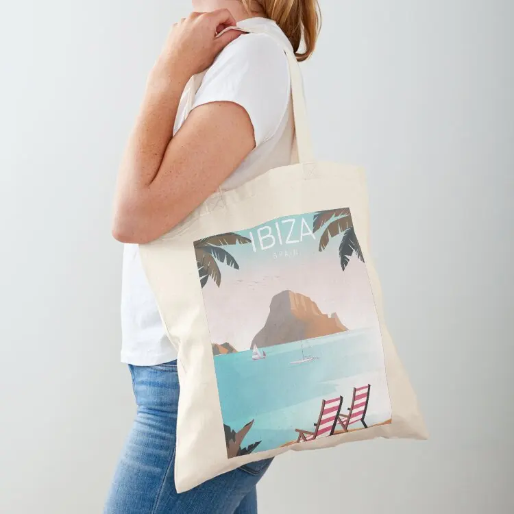

Ibiza travel poster Tote Bag supermarket folding bag shopping bag Women's shopper shoping