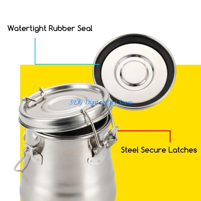 

U75B Stainless Steel Art Brush Washer Container with Removable Filter Leakproof Lid