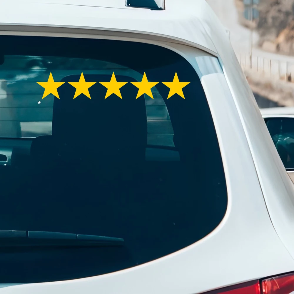

Reflective Car Stickers Waterproof Five Star Funny Decal Car Styling Window Decoration Scratch Cover Fashion Auto Accessories