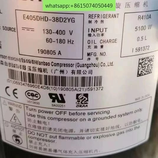 E405DHD-36D2YG Inverter air conditioner refrigeration compressor E405DHD-38D2YG 42D2YG