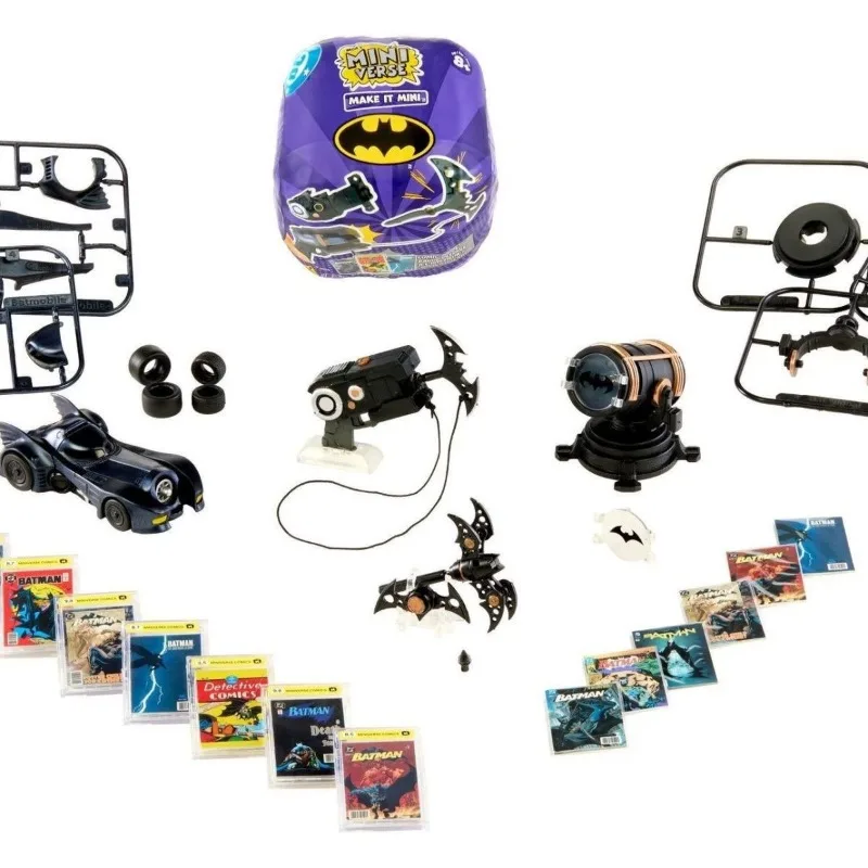 MGA Miniverse Figur Batman Make It Mini Blind Box Sammlerstück Micro Bat-Signal Batmobile Karten Fans Schreibtisch-Display Spielzeug