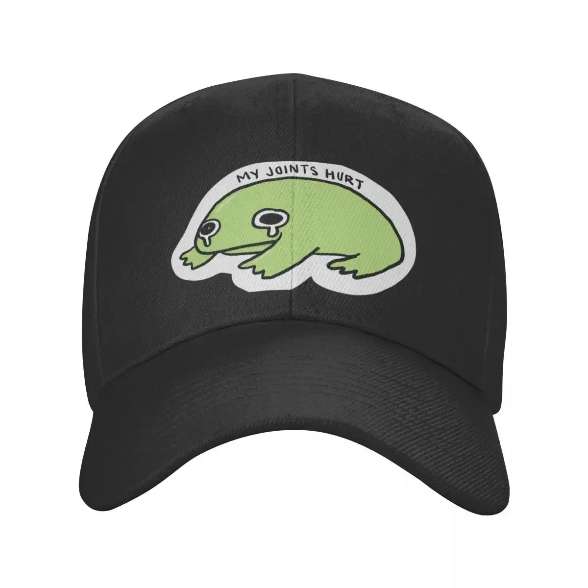 My Joints Hurts Crying Green Frog Baseball Cap Hat Baseball Cap Custom Cap Beach Bag  Women's Beach Visor Men's