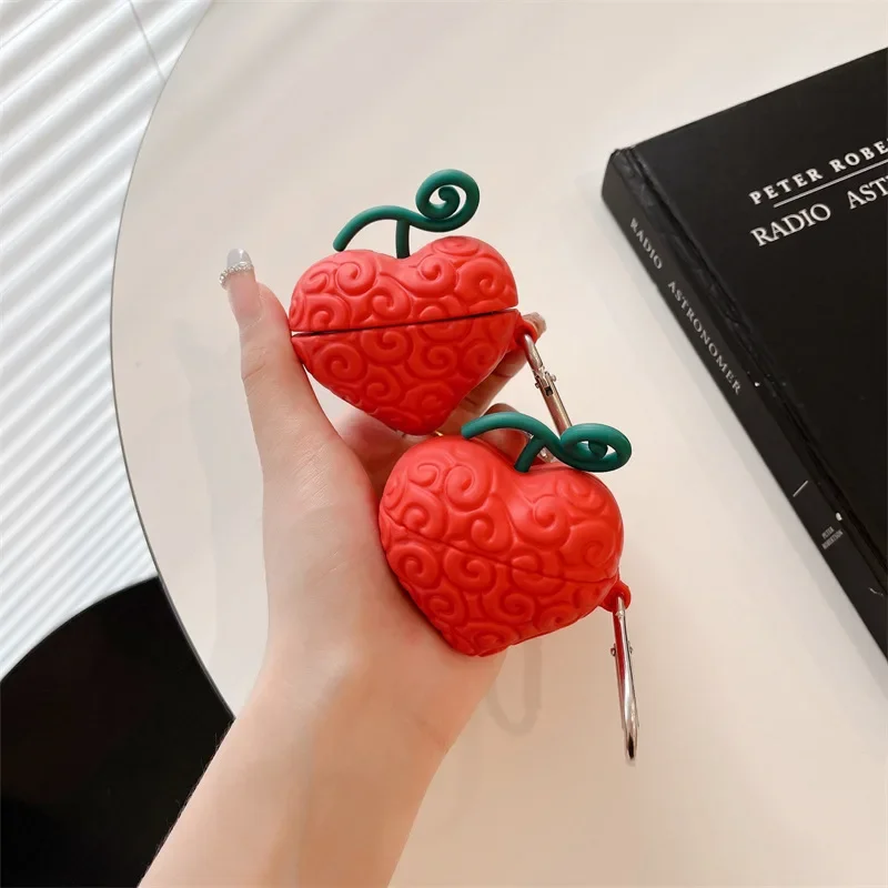 실리콘 만화 동물 애니메이션 악마 과일 케이스, 삼성 갤럭시 버즈 라이브 버즈 프로 버즈 2 버즈 2 프로 케이스 커버