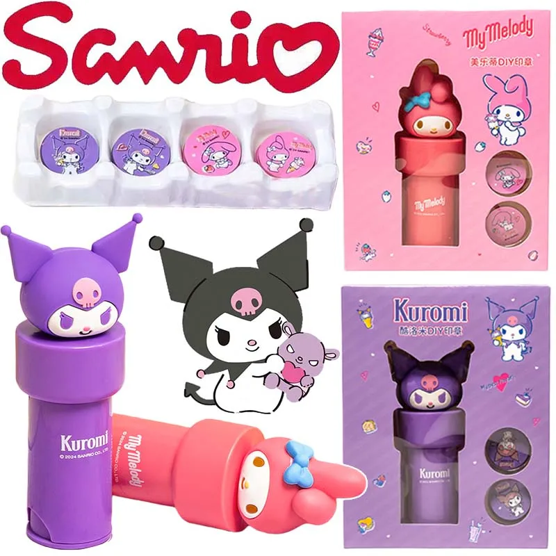

Sanrio Hello Kitty Sticker and Seal Machine Children's Sticker Stamp Machine Creative Cartoon Printing Decal Festival Gifts New
