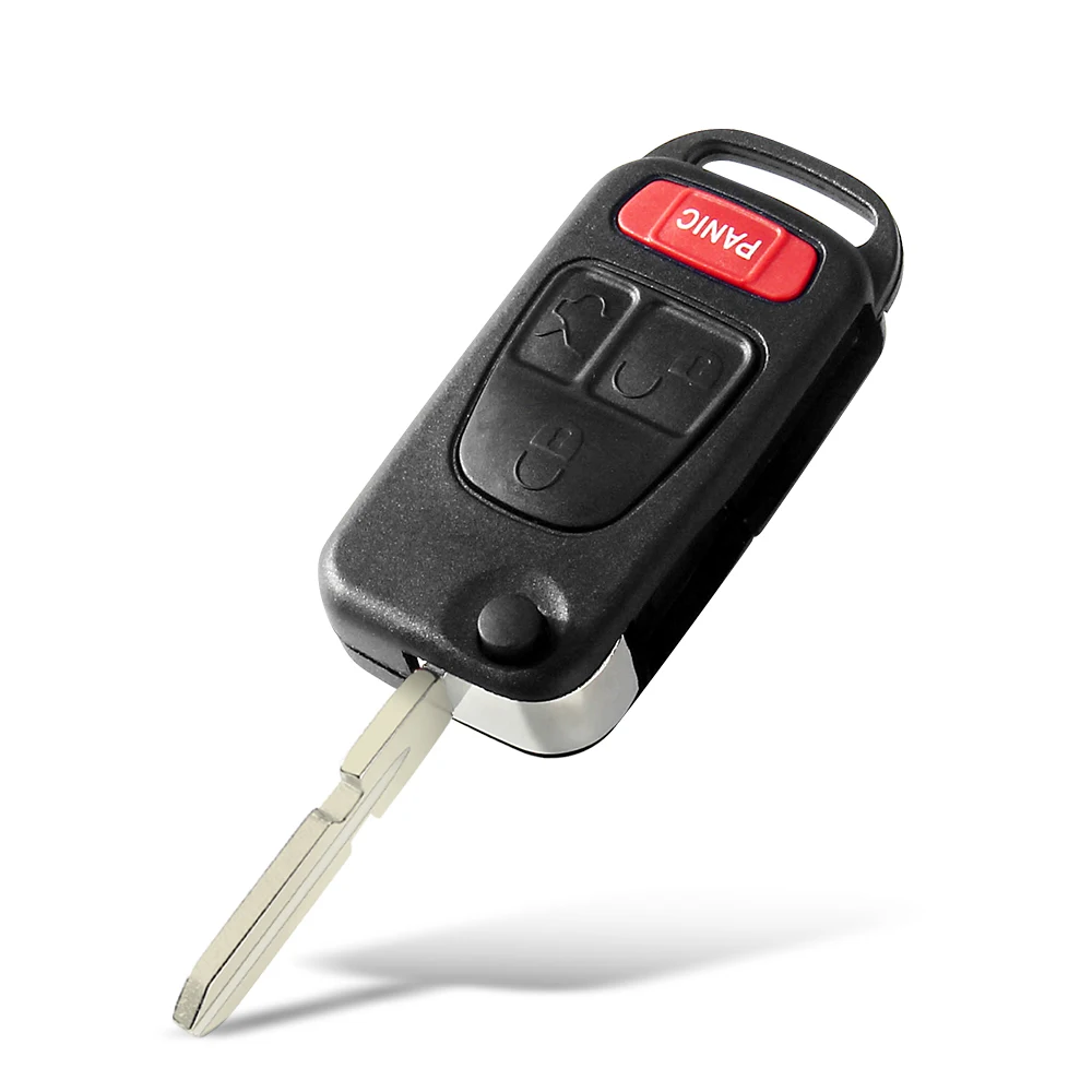 KEYYOU 1 Button Flip Folding Keyless Entry Remote Key Fob Case Shell For Mercedes Key For Benz C E S ML SL ML55 AMG S500 SL500