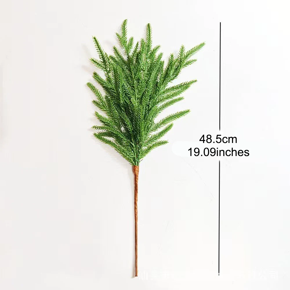6 قطع من فروع الصنوبر نورفولك لعيد الميلاد، سيقان عيد الميلاد الاصطناعية من خشب نورفولك، خضراء عيد الميلاد الصناعية