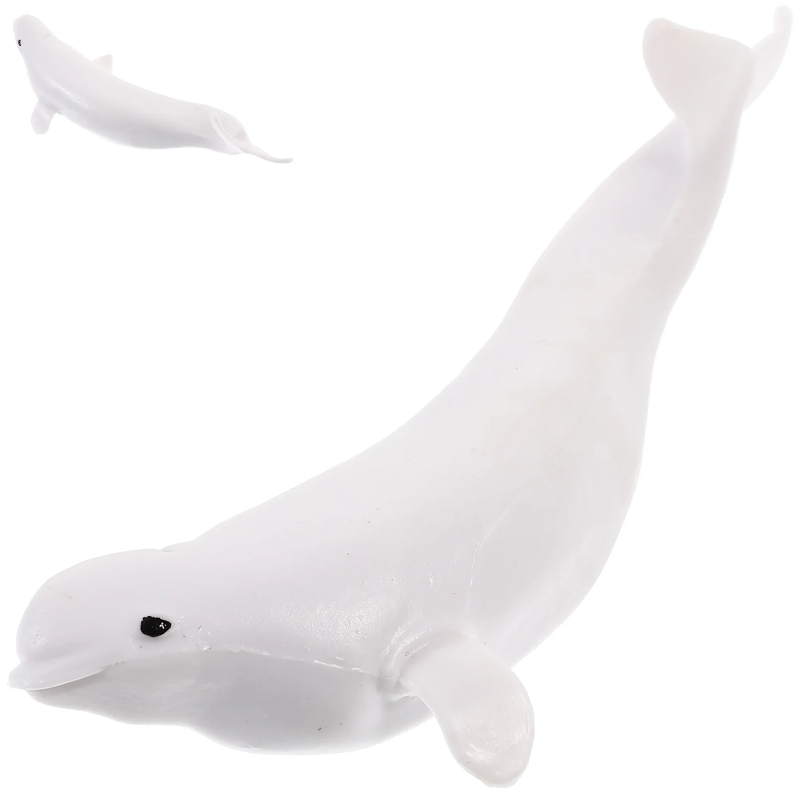 Ornaments for Kids Beluga Model Toy Artificial Whale Simulation Decorate White Toys Figure Sculpture Child