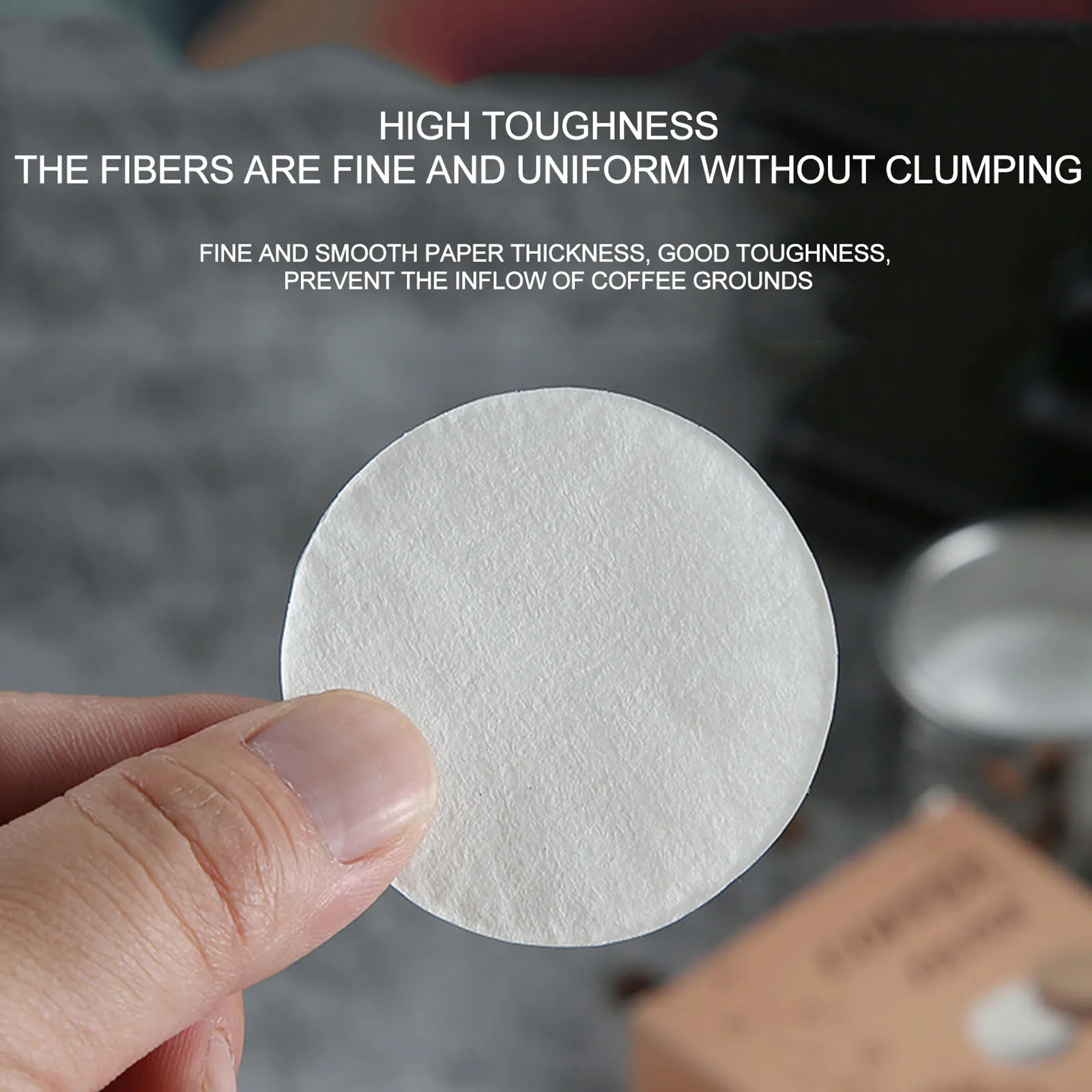 200pcs 51mm/54mm/58mm Coffee Filter Paper Home Handle Special Powder Bowl Filter Secondary Water Filter Paper Coffee Accessories