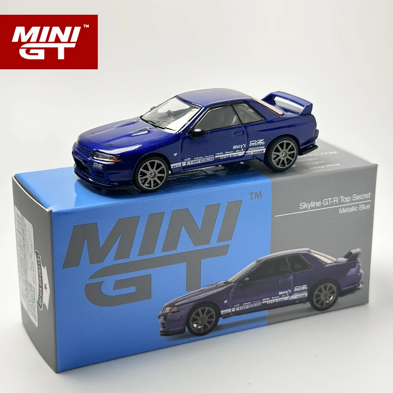 MINIGT 1:64 Skyline GTR R32 Blue Car Model 589