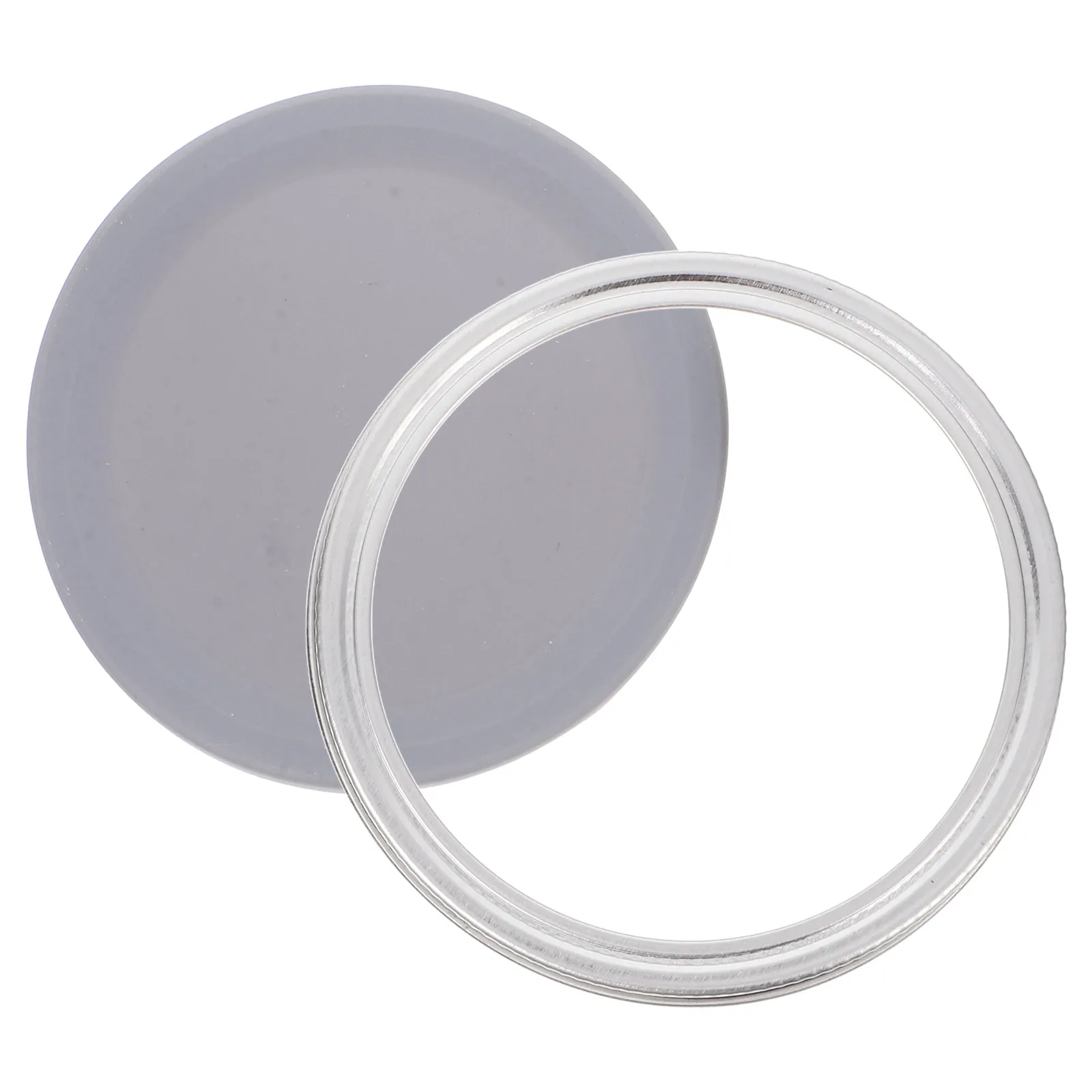 

1 set Jar Mouth Lids Canning Silicone Cover Stainless Steel Kitchen Lids For Mason Jar Protector Cap Reusable