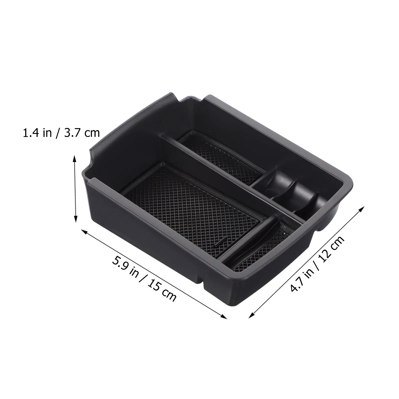 Premium Plastic Car Armrest Organizer Center Console Storage Box for Keys Coins Phone Watch Matte Finish Rattle