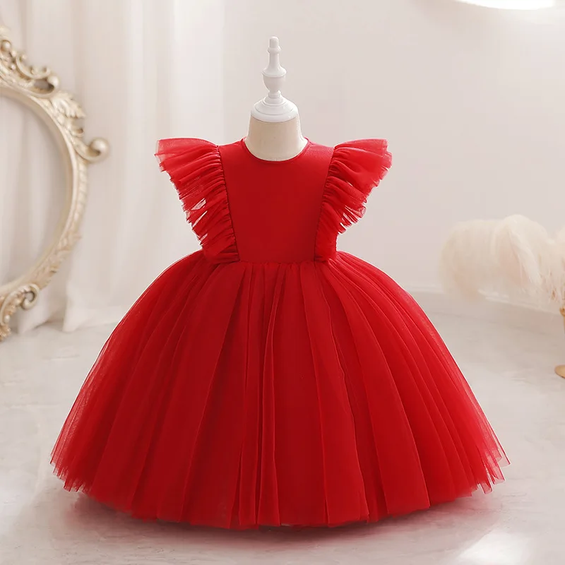 Youth Girls Elegant Luxury Wedding Party Gala Dresses Birthday Princess Child 4 6 8 to 10 Years Baby Lilac Kids Costume Clothes